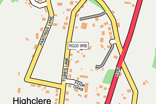 RG20 9RB map - OS OpenMap – Local (Ordnance Survey)