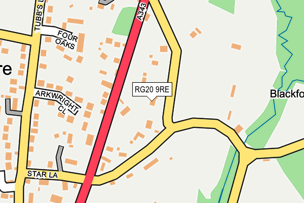 RG20 9RE map - OS OpenMap – Local (Ordnance Survey)