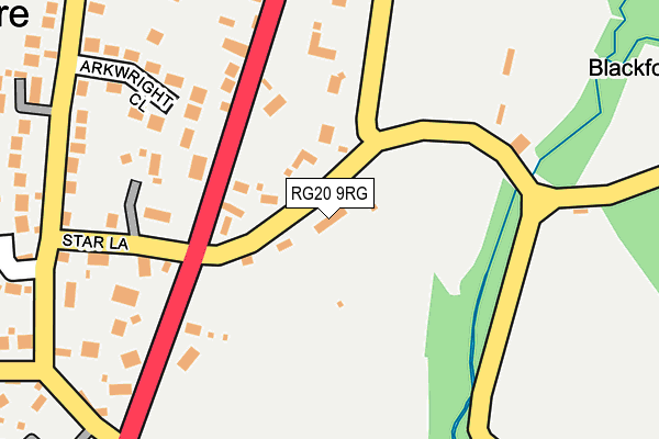 RG20 9RG map - OS OpenMap – Local (Ordnance Survey)