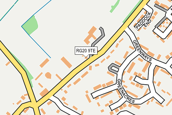 RG20 9TE map - OS OpenMap – Local (Ordnance Survey)
