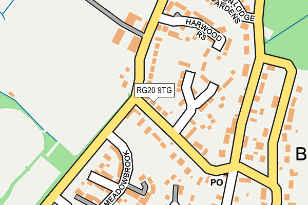 RG20 9TG map - OS OpenMap – Local (Ordnance Survey)