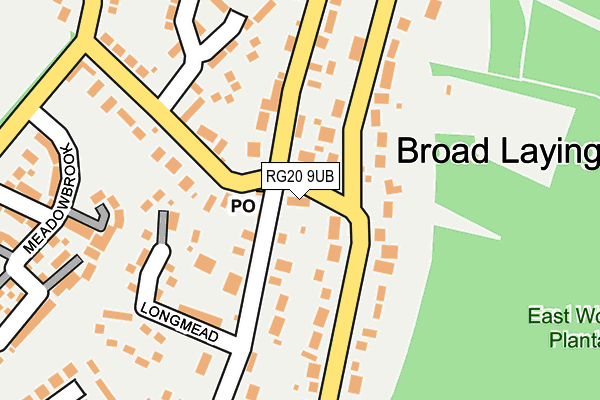 RG20 9UB map - OS OpenMap – Local (Ordnance Survey)