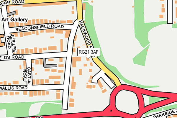 RG21 3AF map - OS OpenMap – Local (Ordnance Survey)