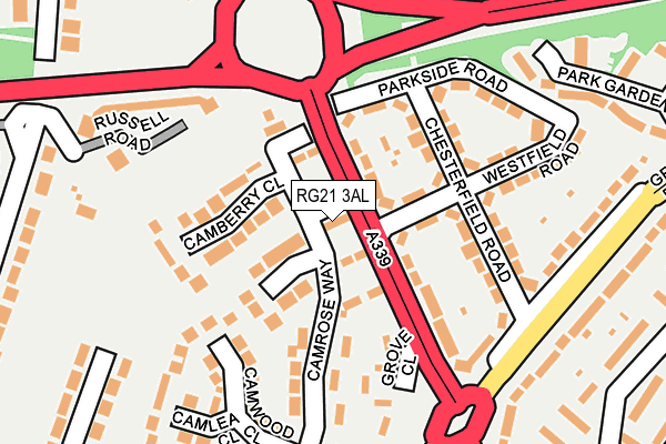 RG21 3AL map - OS OpenMap – Local (Ordnance Survey)
