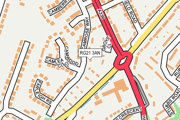 RG21 3AN map - OS OpenMap – Local (Ordnance Survey)