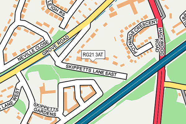 RG21 3AT map - OS OpenMap – Local (Ordnance Survey)