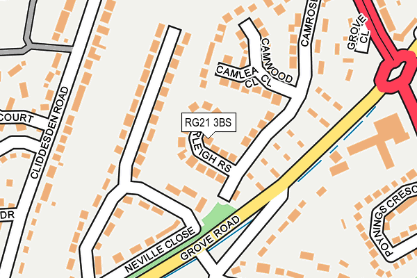 RG21 3BS map - OS OpenMap – Local (Ordnance Survey)
