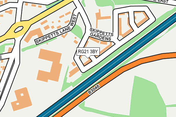 RG21 3BY map - OS OpenMap – Local (Ordnance Survey)