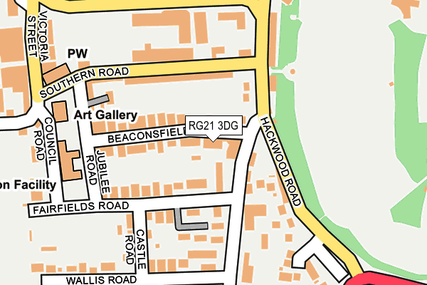 RG21 3DG map - OS OpenMap – Local (Ordnance Survey)