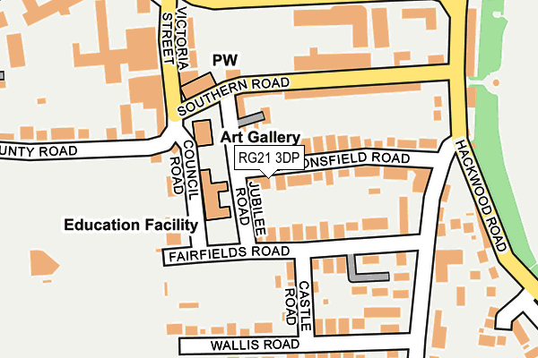 RG21 3DP map - OS OpenMap – Local (Ordnance Survey)