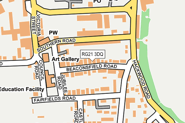 RG21 3DQ map - OS OpenMap – Local (Ordnance Survey)