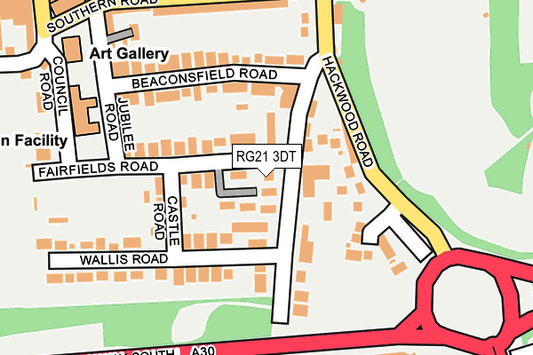 RG21 3DT map - OS OpenMap – Local (Ordnance Survey)