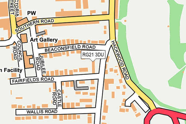 RG21 3DU map - OS OpenMap – Local (Ordnance Survey)