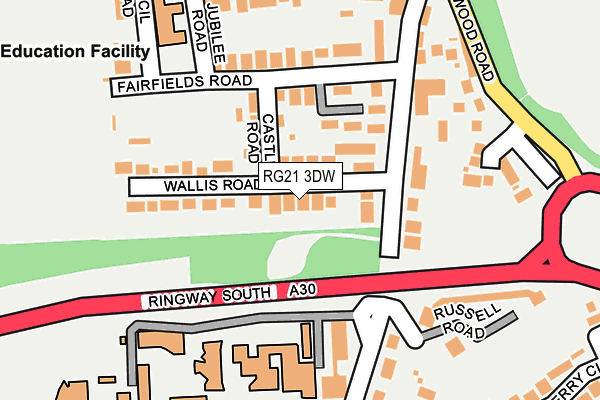 RG21 3DW map - OS OpenMap – Local (Ordnance Survey)