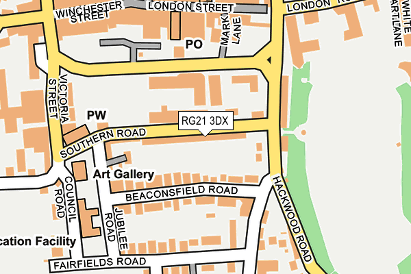 RG21 3DX map - OS OpenMap – Local (Ordnance Survey)