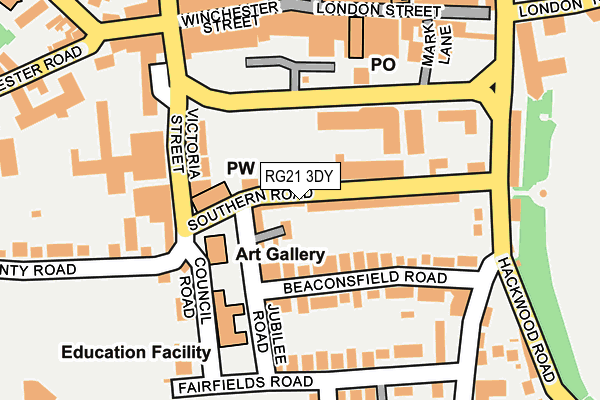 RG21 3DY map - OS OpenMap – Local (Ordnance Survey)