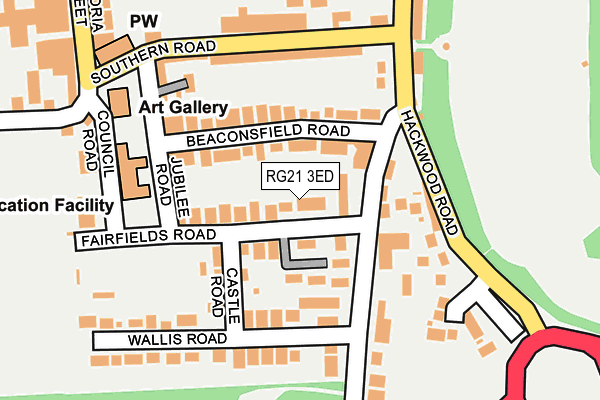 RG21 3ED map - OS OpenMap – Local (Ordnance Survey)