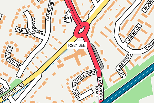 RG21 3EE map - OS OpenMap – Local (Ordnance Survey)