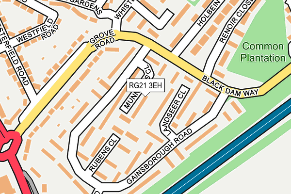 RG21 3EH map - OS OpenMap – Local (Ordnance Survey)