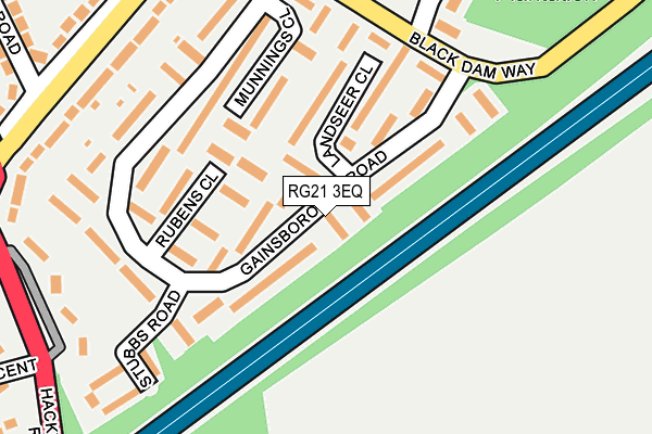 RG21 3EQ map - OS OpenMap – Local (Ordnance Survey)