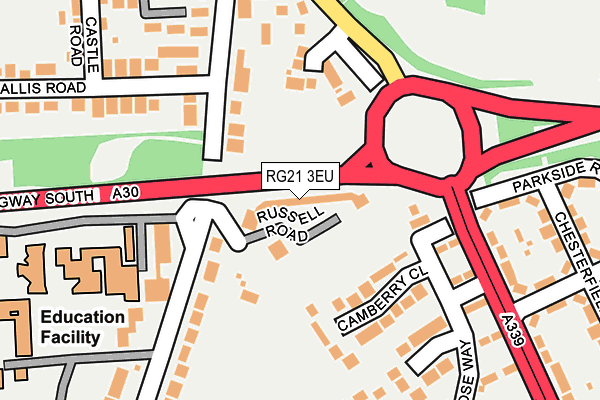 RG21 3EU map - OS OpenMap – Local (Ordnance Survey)