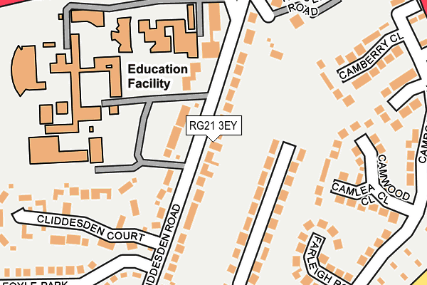 RG21 3EY map - OS OpenMap – Local (Ordnance Survey)