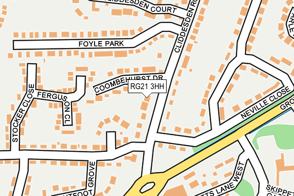 RG21 3HH map - OS OpenMap – Local (Ordnance Survey)