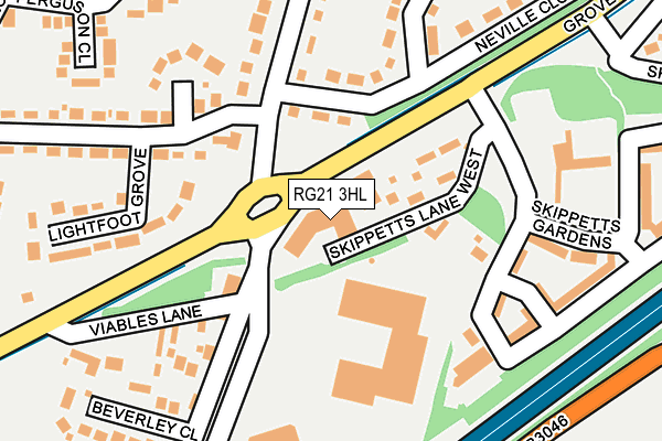 RG21 3HL map - OS OpenMap – Local (Ordnance Survey)