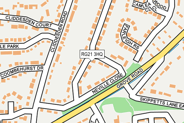 RG21 3HQ map - OS OpenMap – Local (Ordnance Survey)
