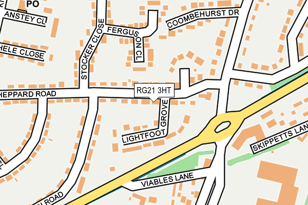 RG21 3HT map - OS OpenMap – Local (Ordnance Survey)