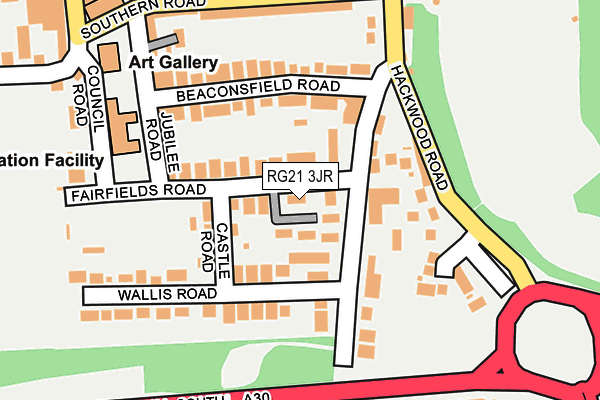RG21 3JR map - OS OpenMap – Local (Ordnance Survey)