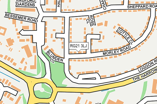 RG21 3LJ map - OS OpenMap – Local (Ordnance Survey)