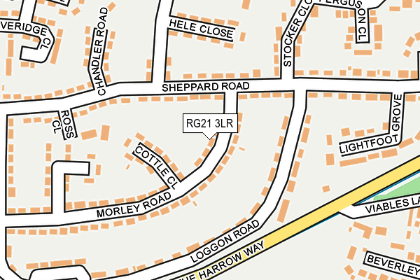 RG21 3LR map - OS OpenMap – Local (Ordnance Survey)
