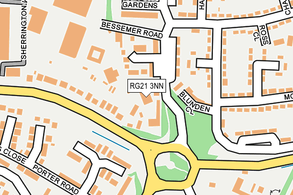 RG21 3NN map - OS OpenMap – Local (Ordnance Survey)