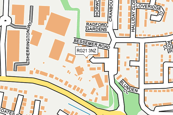 RG21 3NZ map - OS OpenMap – Local (Ordnance Survey)