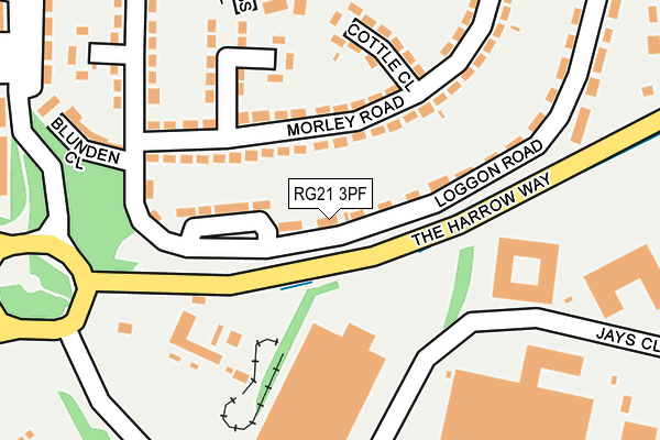 RG21 3PF map - OS OpenMap – Local (Ordnance Survey)