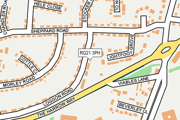 RG21 3PH map - OS OpenMap – Local (Ordnance Survey)