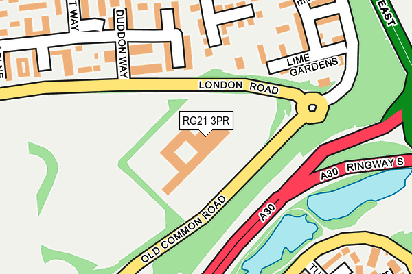 RG21 3PR map - OS OpenMap – Local (Ordnance Survey)