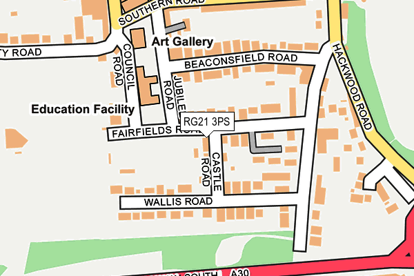 RG21 3PS map - OS OpenMap – Local (Ordnance Survey)