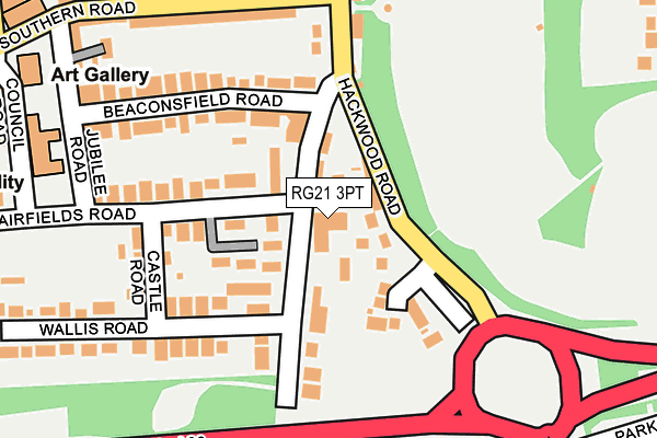 RG21 3PT map - OS OpenMap – Local (Ordnance Survey)