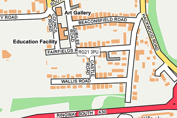 RG21 3PU map - OS OpenMap – Local (Ordnance Survey)