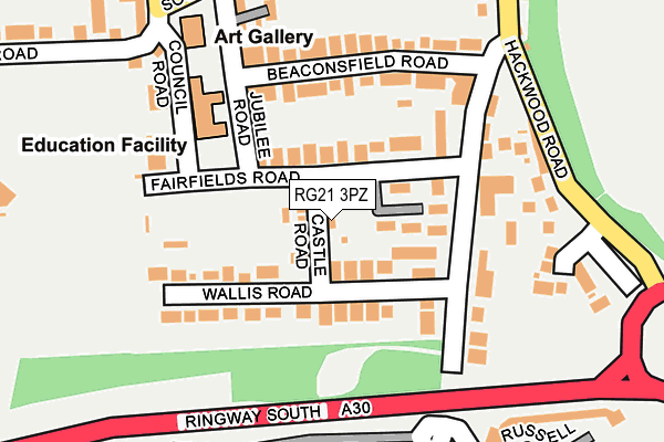 RG21 3PZ map - OS OpenMap – Local (Ordnance Survey)