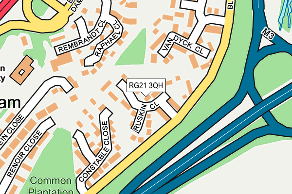 RG21 3QH map - OS OpenMap – Local (Ordnance Survey)