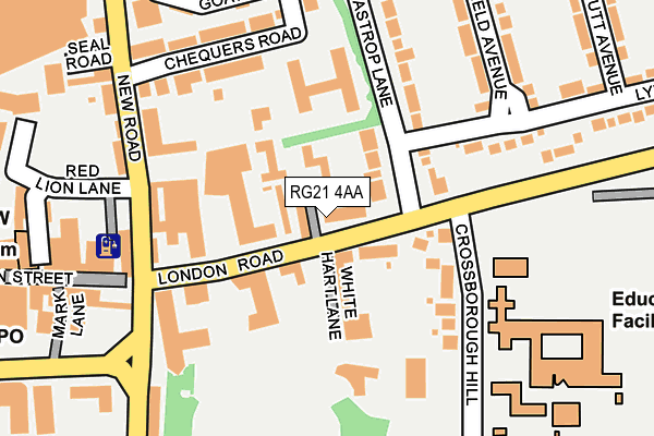 RG21 4AA map - OS OpenMap – Local (Ordnance Survey)