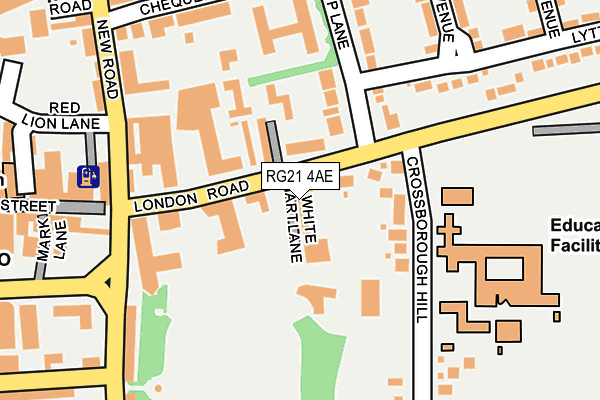 RG21 4AE map - OS OpenMap – Local (Ordnance Survey)