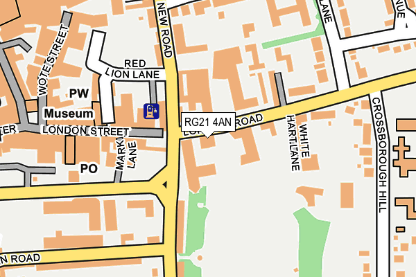RG21 4AN map - OS OpenMap – Local (Ordnance Survey)