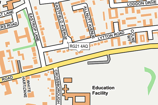 RG21 4AQ map - OS OpenMap – Local (Ordnance Survey)