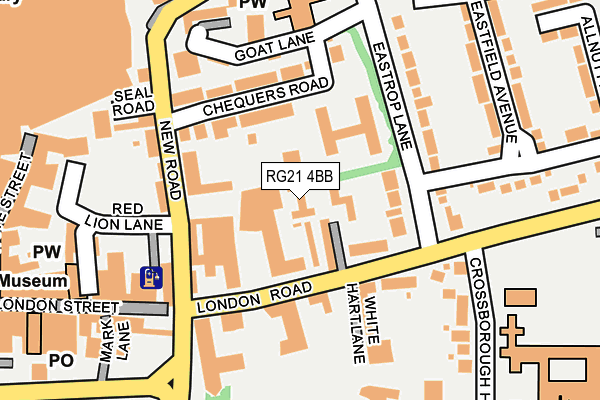 RG21 4BB map - OS OpenMap – Local (Ordnance Survey)