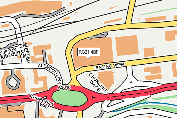 RG21 4BF map - OS OpenMap – Local (Ordnance Survey)