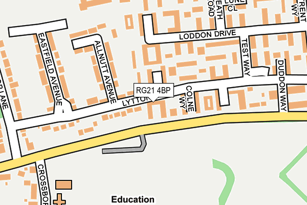 RG21 4BP map - OS OpenMap – Local (Ordnance Survey)